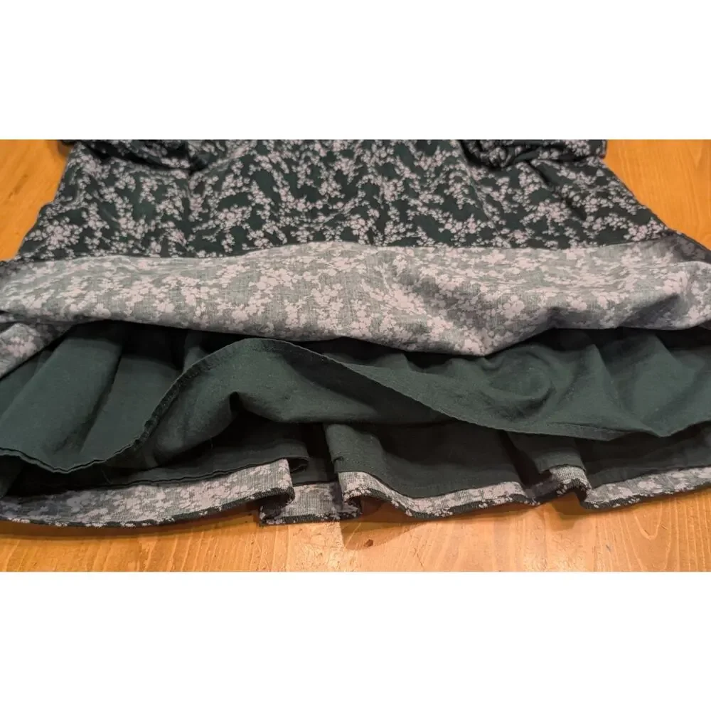 Gap Kids Long Sleeve Dress, Lined, NWOT, Forest green with Floral, Girls XL 12